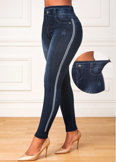 Black High Waisted Ankle Length Elastic Waist Leggings